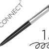 BOLIGRAFO Q-CONNECT PREMIUM METALICO RETRACTIL CON CLIP COLOR NEGRO PUNTA 1 MM