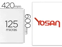BOLSA DE PLASTIFICAR YOSAN BRILLO 420 X 600 MM 125 MC DIN A2 CAJA DE 100 UNIDADES