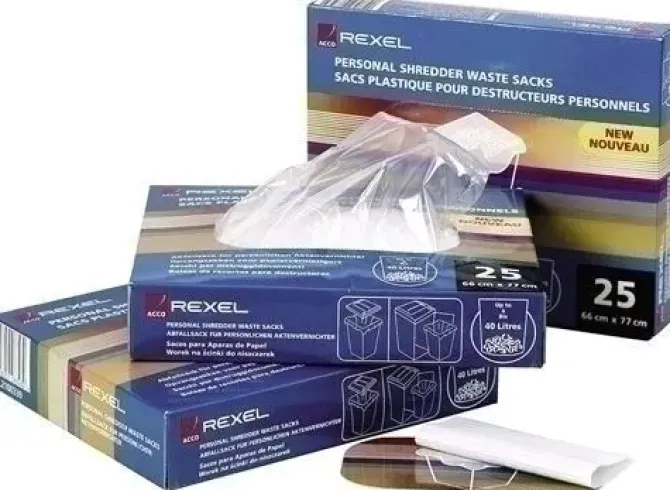 BOLSA PARA DESTRUCTORAS REXEL AS3000 - 175 LITROS PAQUETE DE 100