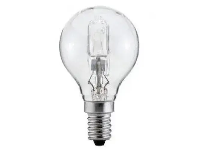 BOMBILLA SUNMATIC ECO HALOGENA MINI GLOBO E14 42W 630 LUMENES 2000 HORAS LUZ BLANCA