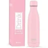 BOTELLA TERMICA ROSA PASTEL 500ML ACERO INOXIDABLE ID0015