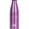 BOTELLA TERMICA VIOLETA 500ML ACERO INOXIDABLE ID0023