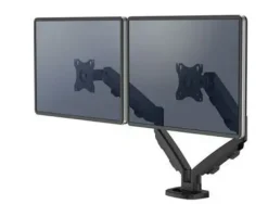 BRAZO PARA MONITOR FELLOWES SERIE EPPA AJUSTABLE ALTURA 2 PANTALLAS NORMATIVA VESA HASTA 10 KG NEGRO