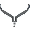 BRAZO PARA MONITOR LEITZ ERGO SPACESAVING DUAL GRIS OSCURO