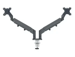 BRAZO PARA MONITOR Y PORTATIL LEITZ ERGO SPACESAVING DUAL GRIS OSCURO