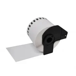 BROTHER DK22251 - ETIQUETAS GENERICAS DE TAMAÑO PERSONALIZADO - ANCHO 62MM X 15,24 METROS - TEXTO ROJO Y NEGRO SOBRE FONDO BLANCO