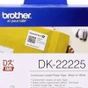 BROTHER DK22225 - ETIQUETAS ORIGINALES DE TAMAÑO PERSONALIZADO - ANCHO 38MM X 30,48 METROS - TEXTO NEGRO SOBRE FONDO BLANCO
