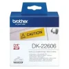 BROTHER DK22606 - ETIQUETAS ORIGINALES DE TAMAÑO PERSONALIZADO - ANCHO 62MM X 15,24 METROS - TEXTO NEGRO SOBRE FONDO AMARILLO