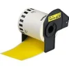 BROTHER DK44605 - ETIQUETAS REMOVIBLES GENERICAS DE TAMAÑO PERSONALIZADO - ANCHO 62MM X 30,48 METROS - TEXTO NEGRO SOBRE FONDO AMARILLO
