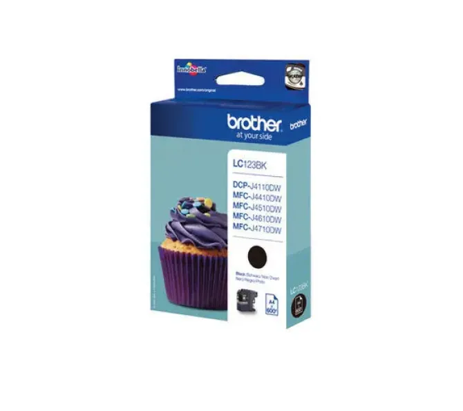 BROTHER LC123 NEGRO CARTUCHO DE TINTA ORIGINAL - LC123BKBP