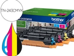 BROTHER TN243 PACK DE 4 CARTUCHOS DE TONER ORIGINALES - TN243CMYK