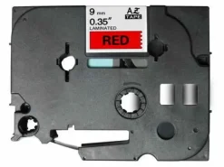 BROTHER TZE421 CINTA LAMINADA GENERICA DE ETIQUETAS - TEXTO NEGRO SOBRE FONDO ROJO - ANCHO 9MM X 8 METROS