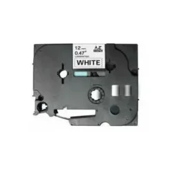 BROTHER TZE231 CINTA LAMINADA GENERICA DE ETIQUETAS - TEXTO NEGRO SOBRE FONDO BLANCO - ANCHO 12MM X 8 METROS