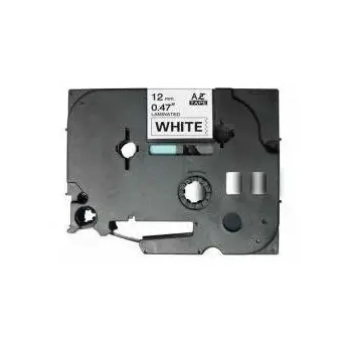 BROTHER TZE231 CINTA LAMINADA GENERICA DE ETIQUETAS - TEXTO NEGRO SOBRE FONDO BLANCO - ANCHO 12MM X 8 METROS