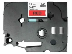 BROTHER TZE431 CINTA LAMINADA GENERICA DE ETIQUETAS - TEXTO NEGRO SOBRE FONDO ROJO - ANCHO 12MM X 8 METROS