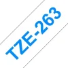 BROTHER TZE263 CINTA LAMINADA GENERICA DE ETIQUETAS - TEXTO AZUL SOBRE FONDO BLANCO - ANCHO 36MM X 8 METROS
