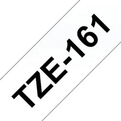 BROTHER TZE161 CINTA LAMINADA GENERICA DE ETIQUETAS - TEXTO NEGRO SOBRE FONDO TRANSPARENTE - ANCHO 36MM X 8 METROS