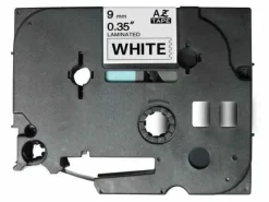 BROTHER TZE221 CINTA LAMINADA GENERICA DE ETIQUETAS - TEXTO NEGRO SOBRE FONDO BLANCO - ANCHO 9MM X 8 METROS