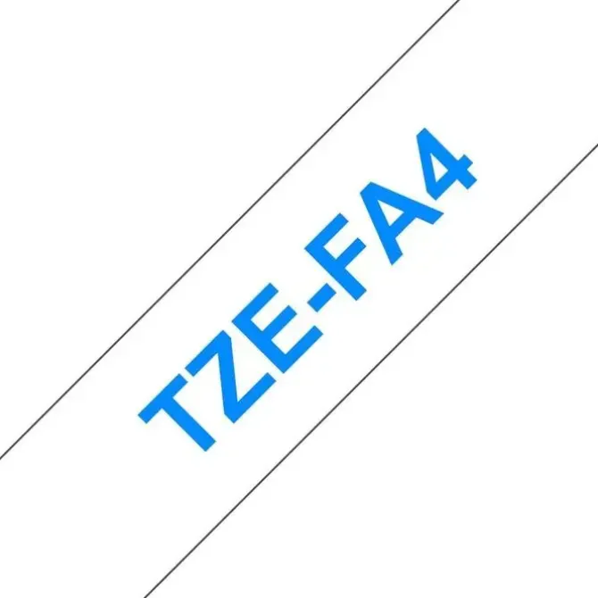 BROTHER TZEFA4 CINTA TEXTIL GENERICA DE ETIQUETAS - TEXTO AZUL SOBRE FONDO BLANCO - ANCHO 18MM X 3 METROS
