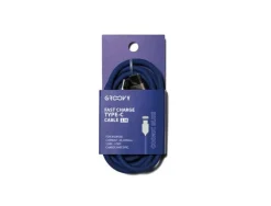 CABLE GROOVY USB 2.0 TIPO C A TIPO C LONGITUD 1 MT SILICONA COLOR AZUL COBALTO