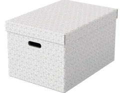 CAJA ALMACENAMIENTO ESSELTE GRANDE COLOR BLANCO 510X355X305 MM PACK DE 3 UNIDADES