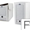 CAJA ARCHIVO DEFINITIVO LIDERPAPEL ECOUSE CARTON 100% RECICLADO FOLIO DOBLE ANCHO 367X251X200MM 325G/M2