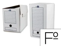 CAJA ARCHIVO DEFINITIVO LIDERPAPEL ECOUSE CARTON 100% RECICLADO FOLIO DOBLE ANCHO 367X251X200MM 325G/M2
