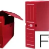 CAJA ARCHIVO DEFINITIVO PLASTICO LIDERPAPEL ROJO 360X260X100 MM