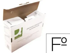CAJA ARCHIVO DEFINITIVO Q-CONNECT FOLIO CARTON RECICLADO CIERRE CON LENGUETA 255X360X100 MM