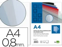 CAJA DE 100 CUBIERTAS POLYCOVERS DE POLIPROPILENO TRANSPARENTE A4 800 MICRAS CS22534