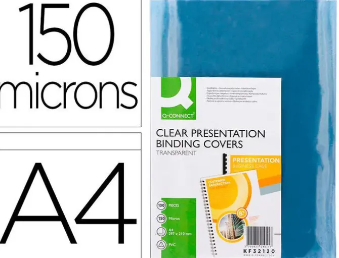 CAJA DE 100 CUBIERTAS POLYCOVERS PVC TRANSPARENTE 0A4 150 MICRAS REF CS18534