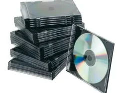 CAJA DE CD Q-CONNECT SLIM -CON INTERIOR NEGRO -PACK DE 25 UNIDADES