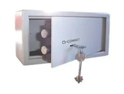 CAJA DE SEGURIDAD Q-CONNECT DOBLE PASADOR CAPACIDAD 6L CONACCESORIOS FIJACION 200X200X150 MM