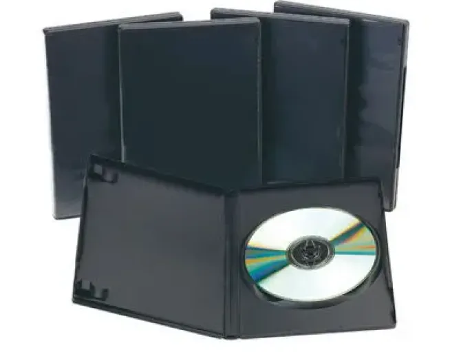 CAJA DVD Q-CONNECT -CON INTERIOR NEGRO -PACK DE 5 UNIDADES