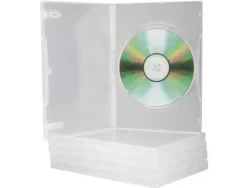 CAJA DVD Q-CONNECT TRANSPARENTE PACK DE 5 UNIDADES