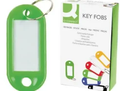 CAJA LLAVEROS PORTAETIQUETAS 100UDS COLOR VERDE