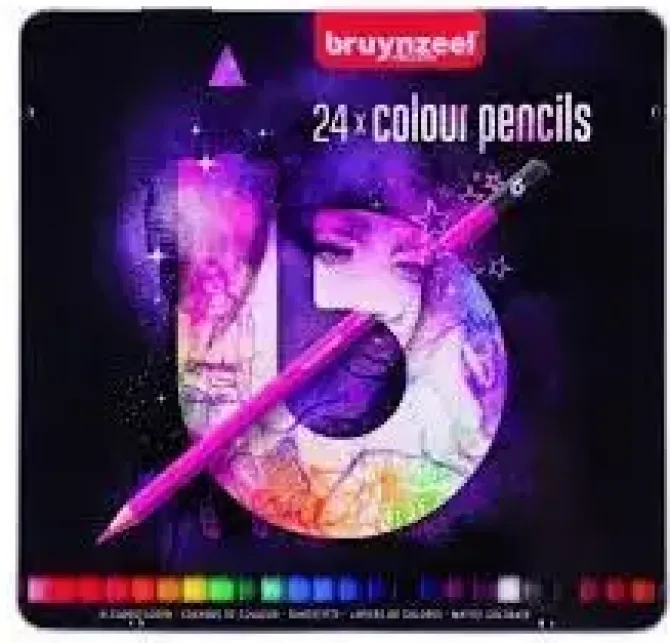 CAJA METAL 24 LAPICEROS COLOR BRUYNZEEL