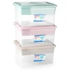 CAJA ORGANIZADORA PLASTICO PLASTICFORTE N 9 CON BANDEJA COLORES SURTIDOS 27X34X18 CM
