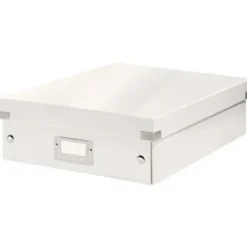 CAJA PARA ALMACENAMIENTO LEITZ CLICK&STORE ORGANIZADORA MEDIANA 280X100X370 MM BLANCO