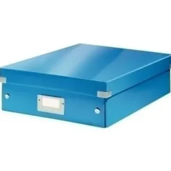 CAJA PARA ALMACENAMIENTO LEITZ CLICK&STORE ORGANIZADORA MEDIANA 280X100X370 MM AZUL