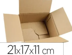 CAJA PARA EMBALAR Q-CONNECT FONDO AUTOMATICO MEDIDAS 210X170X110 MM ESPESOR CARTON 3 MM