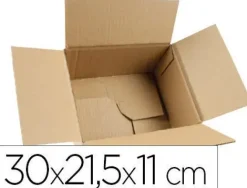 CAJA PARA EMBALAR Q-CONNECT FONDO AUTOMATICO MEDIDAS 300X215X110 MM ESPESOR CARTON 3 MM