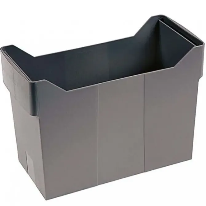 CAJA PLASTICO CARPETAS COLGANTES GRIS