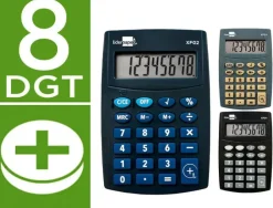 CALCULADORA LIDERPAPEL BOLSILLO XF04 8 DIGITOS PILAS 99X64X9 MM EXPOSITOR DE 16 UNIDADES COLORES SURTIDOS