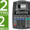 CALCULADORA LIDERPAPEL IMPRESORA PANTALLA PAPEL 58 MM 12 DIGITOS IMPRESION BICOLOR NEGRA 225X158X56 MM