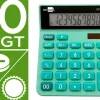 CALCULADORA LIDERPAPEL SOBREMESA XF24 10 DIGITOS SOLAR Y PILAS COLOR VERDE 127X105X24 MM