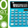 CALCULADORA LIDERPAPEL SOBREMESA XF21 10 DIGITOS SOLAR Y PILAS COLOR AZUL 127X105X24 MM