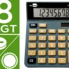 CALCULADORA LIDERPAPEL SOBREMESA XF18 8 DIGITOS SOLAR Y PILAS COLOR GRIS 127X105X24 MM