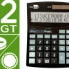 CALCULADORA LIDERPAPEL SOBREMESA XF30 12 DIGITOS TASAS SOLAR Y PILAS COLOR NEGRO 190X140X25 MM