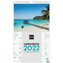 CALENDARIO FINOCAM 2022 25X40CM ESPIRAL PAISAJES PARADISIACOS 780554022